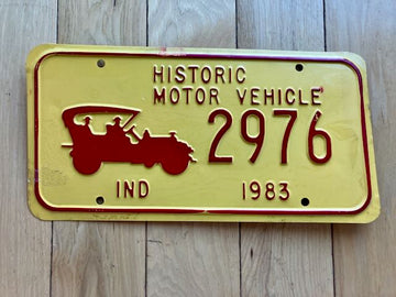 1983 Indiana Historic Motor Vehicle License Plate