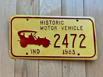 1983 Indiana Historic Motor Vehicle License Plate