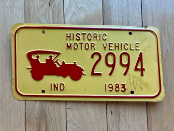 1983 Indiana Historic Motor Vehicle License Plate