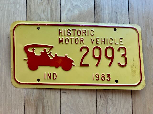 1983 Indiana Historic Motor Vehicle License Plate