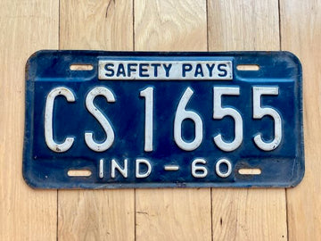 1960 Indiana License Plate