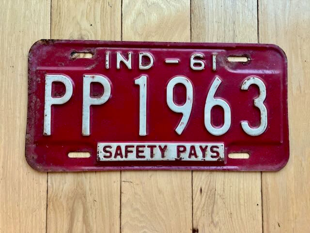 1961 Indiana License Plate