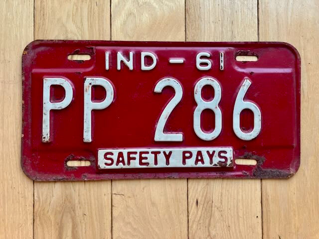 1961 Indiana License Plate