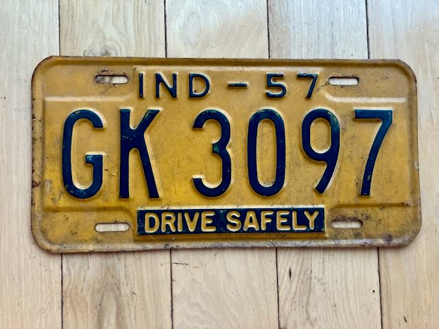 1957 Indiana License Plate