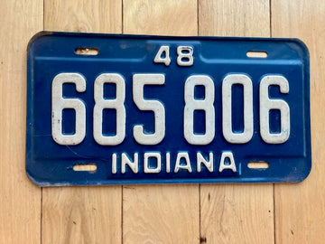 1948 Indiana License Plate