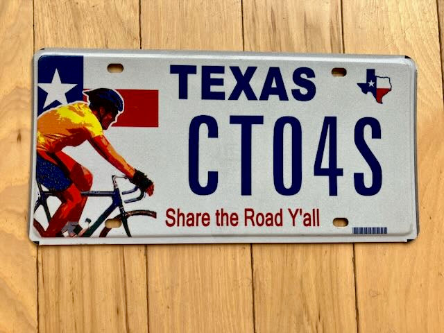 Texas Share The Road Y'all License Plate