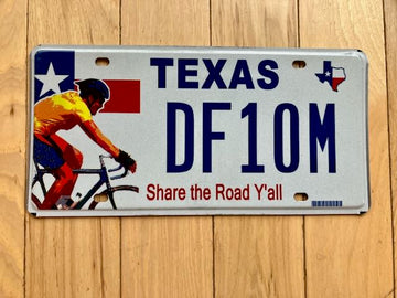 Texas Share The Road Y'all License Plate