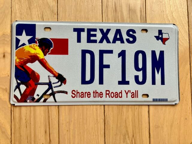 Texas Share The Road Y'all License Plate