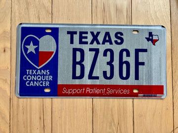 Texas Conquer Cancer License Plate