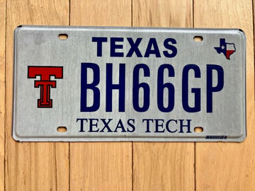 Texas Tech License Plate