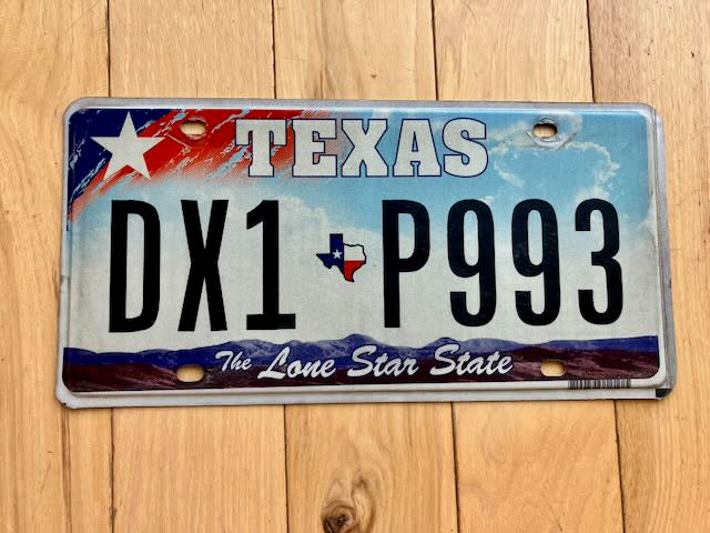 Texas License Plate