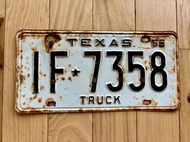 1965 Texas Truck License Plate