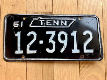 1961 Tennessee Sample License Plate