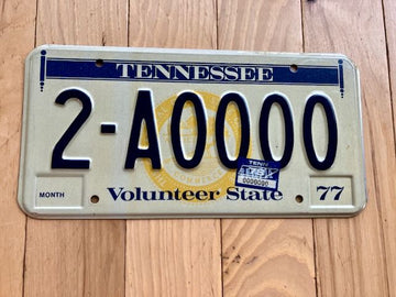 1978 Tennessee Sample License Plate