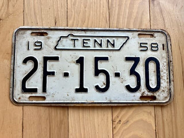 1958 Tennessee License Plate