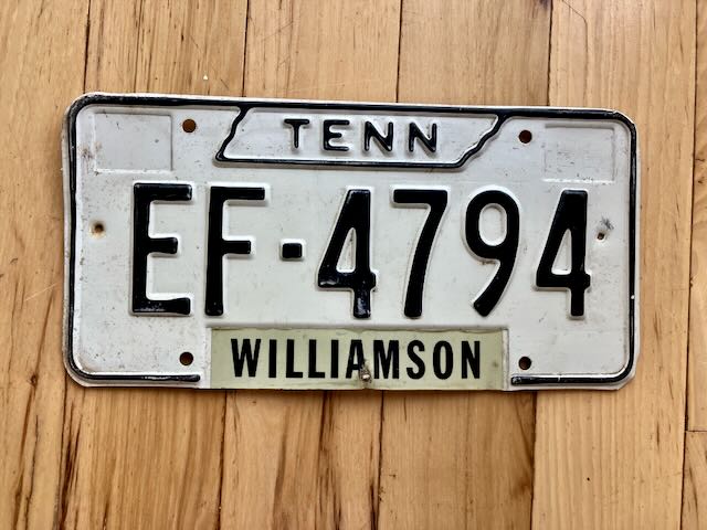 1966 Tennessee License Plate