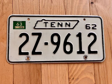 1963 Tennessee License Plate