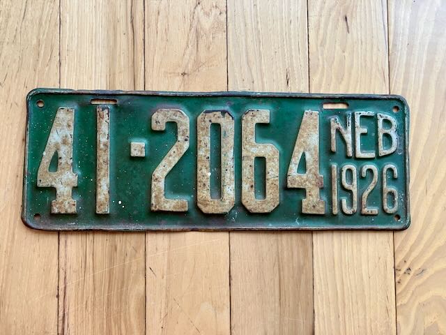 1926 Nebraska License Plate