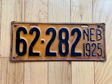 1925 Nebraska License Plate