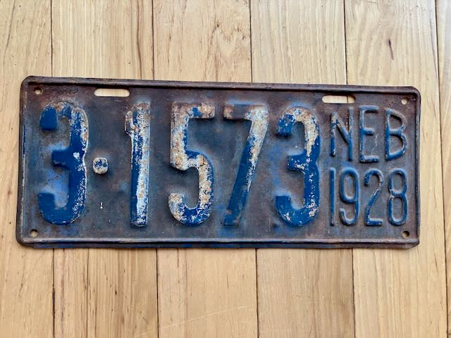 1928 Nebraska License Plate