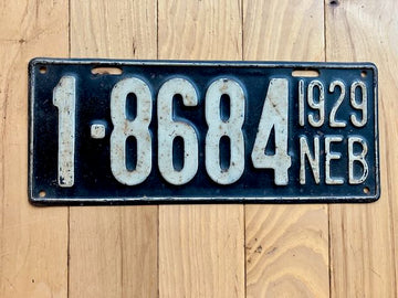 1929 Nebraska License Plate