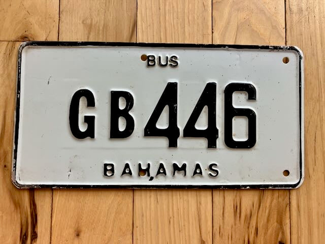 Bahamas Bus License Plate