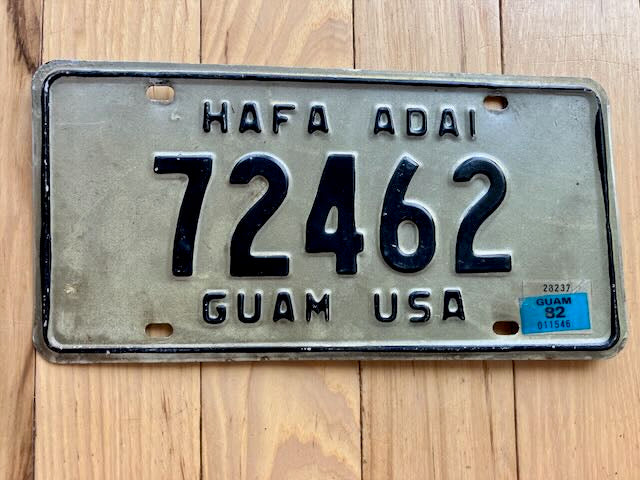 1982 Guam Hafa Adia License Plate