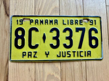 1991 Panama Libre License Plate