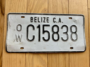 Belize License Plate