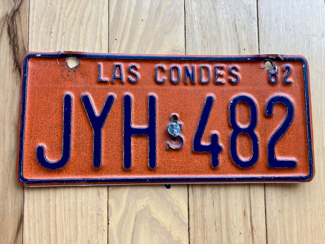 1982 Chile Las Condes License Plate