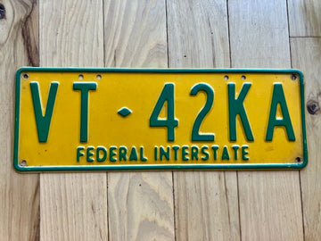 Australia Federal Interstate License Plate