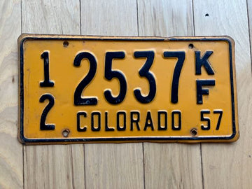 1957 Colorado Truck License Plate