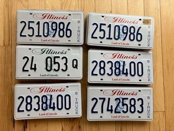 100 Good Condition Illinois License Plates