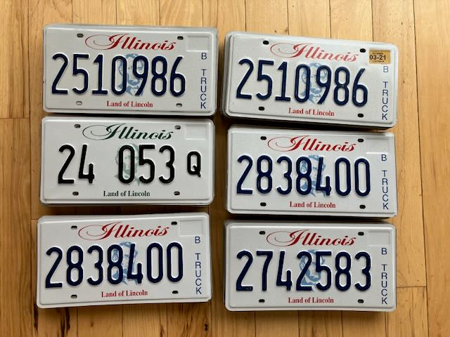 100 Good Condition Illinois License Plates