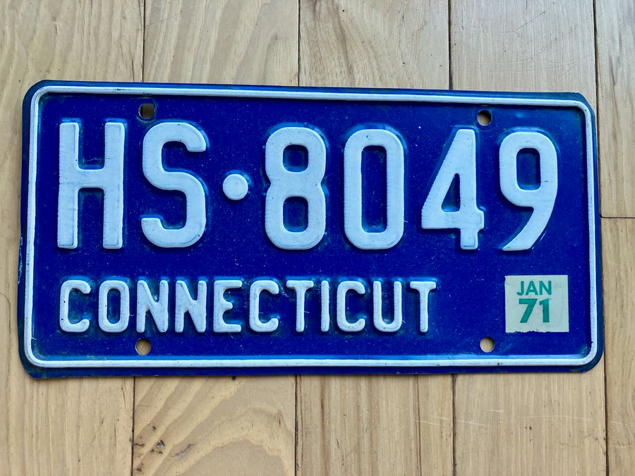 1971 Connecticut License Plate