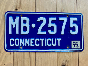 1973 Connecticut License Plate