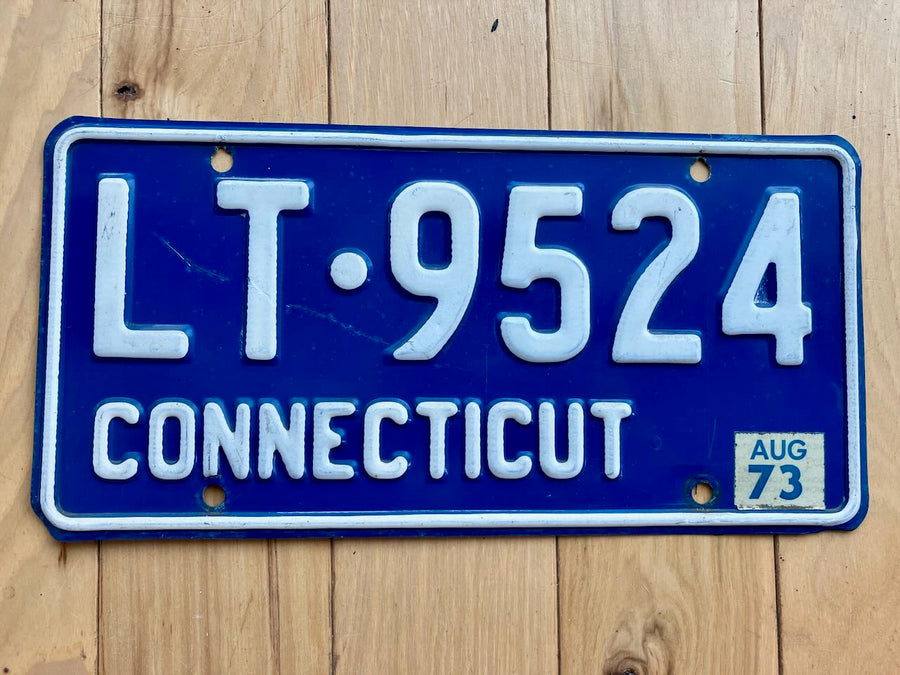 1973 Connecticut License Plate