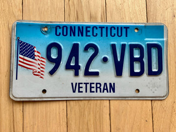 Connecticut Veteran License Plate