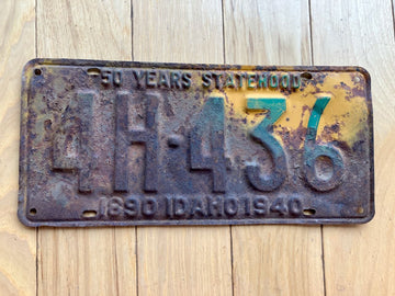 1940 Idaho License Plate