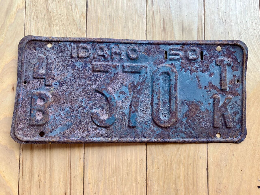 1950 Idaho Truck License Plate