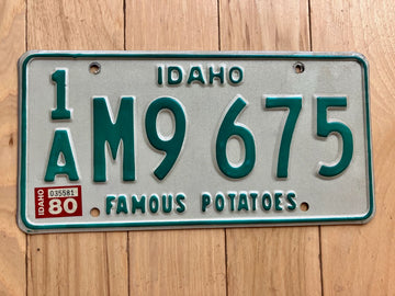 1980 Idaho License Plate