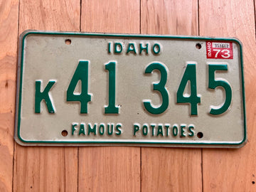 1973 Idaho License Plate