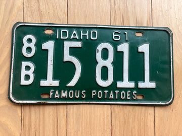 1961 Idaho License Plate