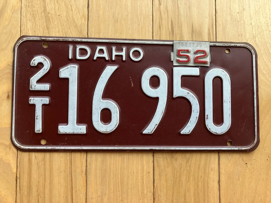 1952 Idaho License Plate