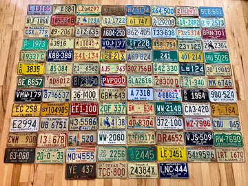 Rustic Vintage Lot of 100 License Plates - All 1979 & Older