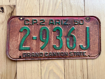 1950 Arizona License Plate