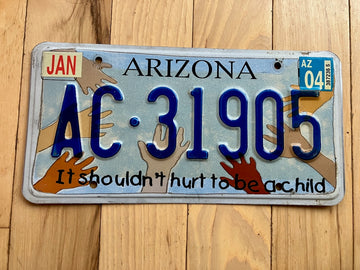 2004 Arizona Child License Plate