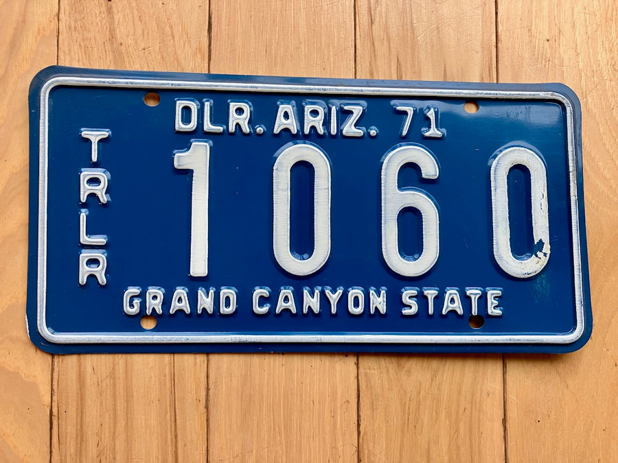 1971 Arizona Dealer Trailer License Plate