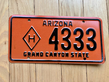 1960s Arizona Highway Department License Plate