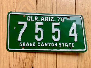 1970 Arizona Dealer License Plate